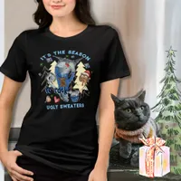 Rock Ugly Sweater Funny Cat & Mouse Black