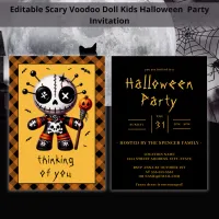 Thinking Of You Voodoo Doll Halloween Party  Invitation