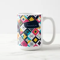 Retro Geometric Abstract Pat#12 Multi Color ID1067 Coffee Mug