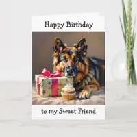 Paw-some Birthday for Friend | German Shepherd  Card