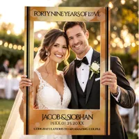 Elegant 49th Copper Wedding Anniversary Selfie Frame