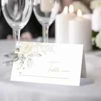 Pearl Blush Floral Elegance Wedding ID989 Place Card