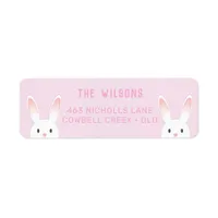 Adorable Peek-a-boo Bunny Label