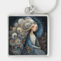 Virgo Maiden Zodiac Astrology Mystical Birthday Keychain