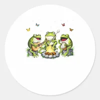 Cottagecore Aesthetic Frogs Camping Forest Goblinc Classic Round Sticker
