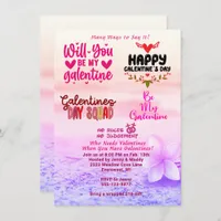 Galentine's Day Quotes Women Friendship Party Invitation