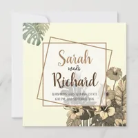 Tropical Elegance Wedding Invitation