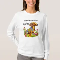 Cute Cartoon AI Dachshund Mom T-Shirt