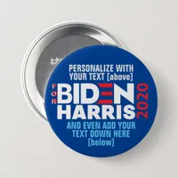 Personalize For Biden / Harris 2020 Add Text (Pin) Button