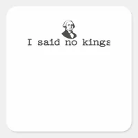 No Kings In America Bold Casual Square Sticker