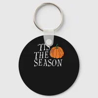 Tis The Season Cute Halloween Pumpkin Keychain