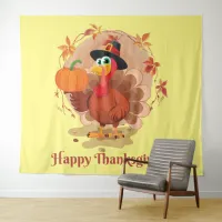 Happy Thanksgiving Typography Tapestry