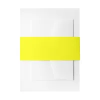 Bright Yellow Invitation Belly Band