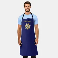 Sheriff Gold Star Badge Personalised Apron