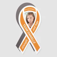 Multiple Sclerosis Awareness Photo Orange Ribbon Car Magnet