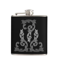 Elegant Ornate Goth Design Flask