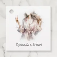 Personalized PJs & Prosecco Bridal Shower Favor Tags