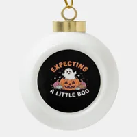 To Be Expecting Little Boo Ceramic Ball Christmas Ornament