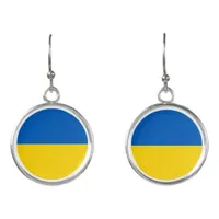 Ukraine Flag Blue Yellow Ukrainian Patriotic Earrings