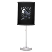 Crow F-Caw-F Funny Bird Moon Gothic Adult Humor Re Table Lamp
