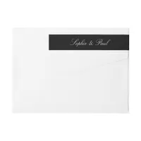 Elegant Black Wraparound Return Address Label