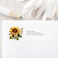 Sunflower Country Wedding Label