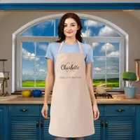Peach monogram name business  apron