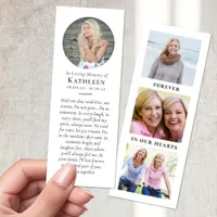 Forever in Our Hearts Multi Photo Funeral Bookmarks