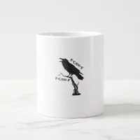 F-Caw-F Crow Pun Funny Bird Cawing Grunge Creative Giant Coffee Mug