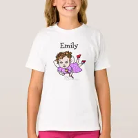 Cute Purple Fairy Whimsical Folk Art T-Shirt