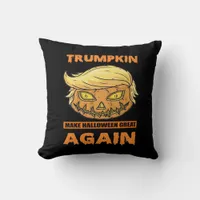Trumpkin Make Halloween Great Again Funny Classic Throw Pillow