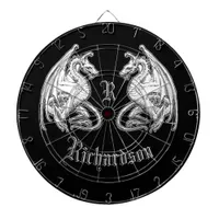 Personalized Winged Dragons  Dart Board