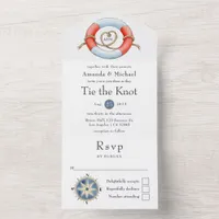 Nautical Tying the Knot Wedding All In One Invitation