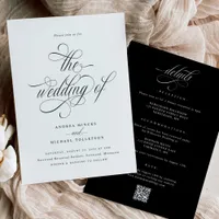 Elegant All in One Wedding Invitation with Details