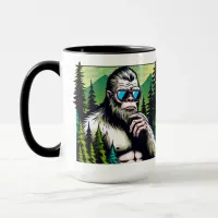 Curious Squatch with Sunglasses Mug