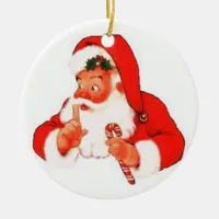 Santa Says Shhhhh... Ornament