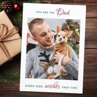  Personalized Pet Photo Dog Dad Merry Christmas  H Holiday Card