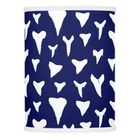 Shark Teeth Tooth Navy Blue and White Patterned Lamp Shade