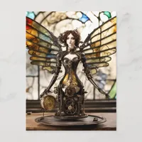 Steampunk Angel Mixed Media Doll Postcard