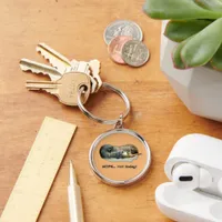 Funny, sleeping meerkats keychain