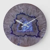 Blue Geodes Faux Stone Gem Clock