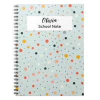 Colorful Dot Back to School Supplies  Notebook