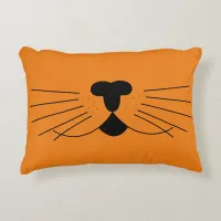 Halloween Cat Lover's Fun Orange Accent Pillow