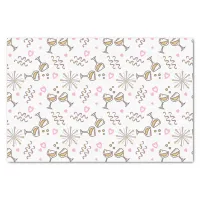 Anniversary Celebration Patterns Pink/Gold ID723 Tissue Paper