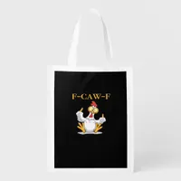 F-Caw-F Funny Chicken Retro Classic Grocery Bag