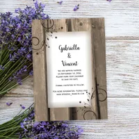 Country Barn Wood Flowers Wedding Save the Date Invitation