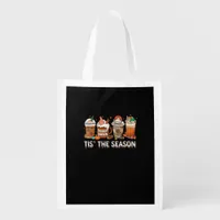 Tis The Season Football Pumpkin Spice Halloween Fa Grocery Bag