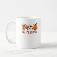 Tis The Season Leaf Latte Autumn Football Coffee Mug