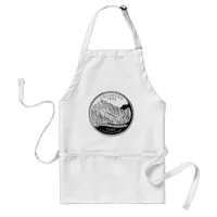 Faux Colorado State Quarter Rocky Mountains Trees Adult Apron