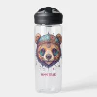 Hippie Bear I Water Bottle